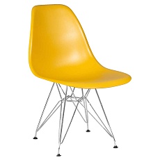 Стул обеденный DOBRIN DSR (ножки хром, цвет горчичный (Y-03)) 638APP-LMZL DSR