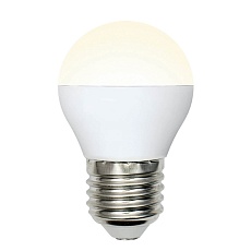 Лампа светодиодная Uniel E27 6W 3000K матовая LED-G45-6W/WW/E27/FR/MB PLM11WH UL-00002377