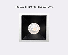 Встраиваемый светодиодный светильник Italline IT06-6020 black 4000K 2