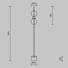 Торшер Maytoni MOD478FL-L15B3K 3