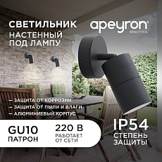 Уличный настенный светильник Apeyron Grafite 11-117 5