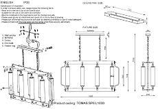 Подвесная люстра Crystal Lux TOMAS SP8 L1000 CHROME 1