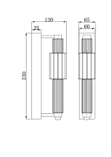 Настенный светильник Maytoni Verticale MOD308WL-L9GN3K 1