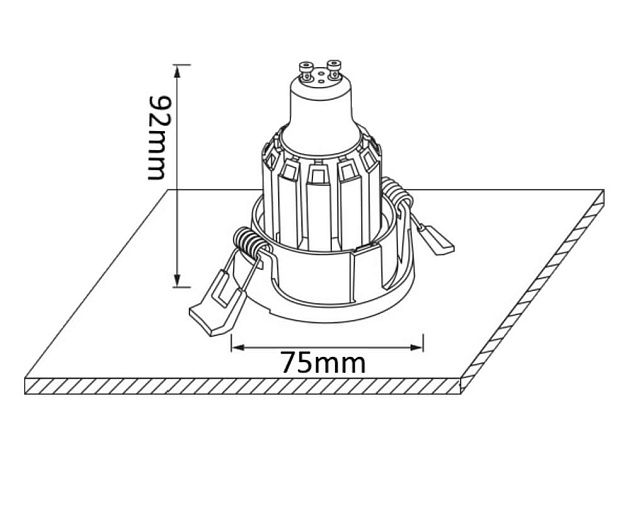 Встраиваемый светильник Crystal Lux CLT 019С90 WH Фото № 3