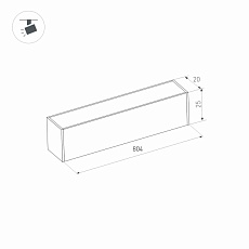 Трековый светодиодный светильник Arlight Mag-Flat-25-L800-24W Warm3000 034213 1