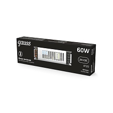 Блок питания Gauss 60W 24V IP20 ультратонкий 202002060 2