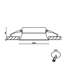 Встраиваемый светодиодный светильник DesignLed WL-BQ BQ009109-WH-NW 003123 1