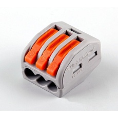 Строительно-монтажная клемма 3-проводная Stekker, LD222-413 (5 штук в упаковке) 32421