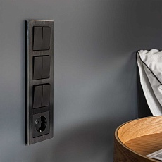 Рамка Werkel Aluminium на 4 поста алюминий черный W0041708 4690389158124 2