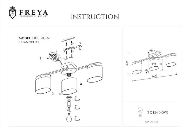 Потолочная люстра Freya Bice FR5101-CL-03-CN Фото № 2