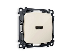 Комплект механизма розетки HDMI 2.0 AMBRELLA VOLT OMEGA Бежевый глянец 40V/500mA 2.0GHz 5-18Gbit/s QUANT (OP3140, VM222) MO314010