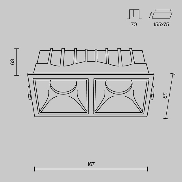 Встраиваемый светильник Maytoni Alfa LED DL043-02-15W4K-D-SQ-W Фото № 7