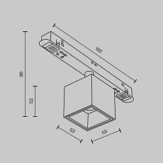 Трековый светодиодный светильник Maytoni Technical Magnetic Exility Alfa S TR133-2-7W4K-W 1