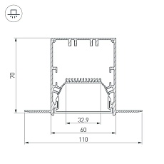 Коннектор T-образный Arlight SL-Linia55-Fantom 030133 2