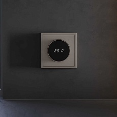 Терморегулятор электронный S70 с индикацией и датчиком, для теплого пола, (капучино) Voltum VLS070114