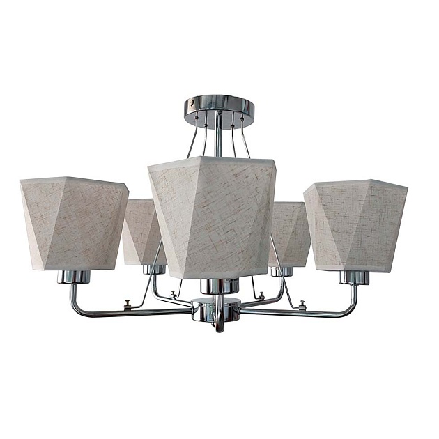 Потолочная люстра ЭкономСвет 40258/5CR WT изображение 1 Потолочная люстра ЭкономСвет 40258/5CR WT Фото № 1