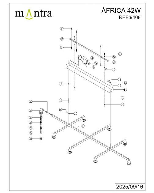 Подвесная люстра Mantra Africa 9408 изображение 6 Подвесная люстра Mantra Africa 9408 Фото № 6