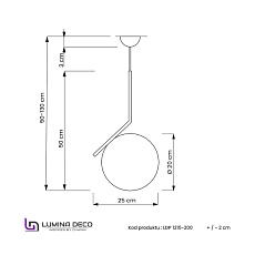 Подвесной светильник Lumina Deco Sorento LDP 1215-200 WT+BK 2