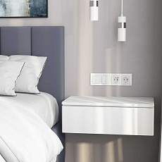 Рамка на 4 поста Werkel Favorit белый,стекло W0041101 4690389159923 1