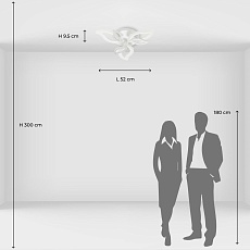 Потолочная светодиодная люстра De City Мадлен 424013907 1