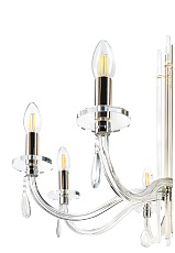 Подвесная люстра Crystal Lux AURELIO SP8 GOLD+CHROME/TRANSPARENT 2