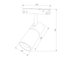 Трековый светодиодный светильник Elektrostandard Slim Magnetic 85012/01 a057200 1