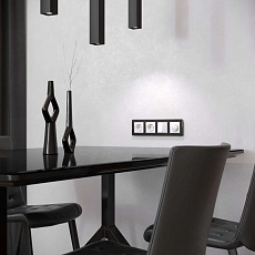 Рамка Werkel Platinum на 4 поста черный алюминий W0042608 4690389184512 1