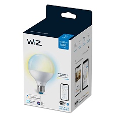 Лампа светодиодная диммируемая WiZ E27 11W 2700-6500K матовая Wi-Fi BLE 75W G95E27927-65TW1PF/6 929002451002 3