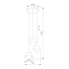Подвесная люстра TK Lighting 10206 Bono 1