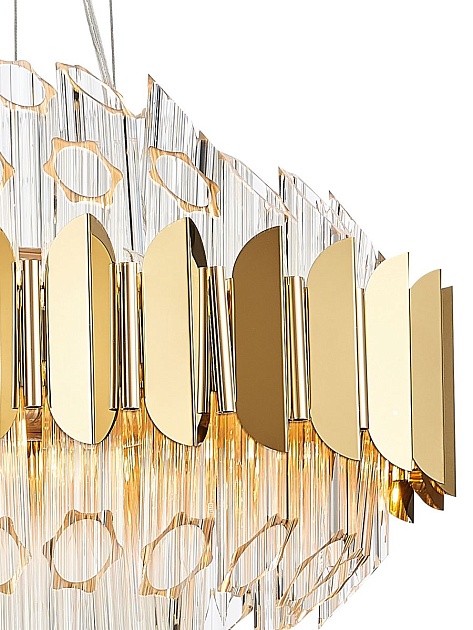 Подвесная люстра Natali Kovaltseva Rivera 81443/8C Gold Фото № 3