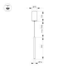 Подвесной светодиодный светильник Arlight SP-Umbra-Hang-V-L600-10W Day4000 036951 1