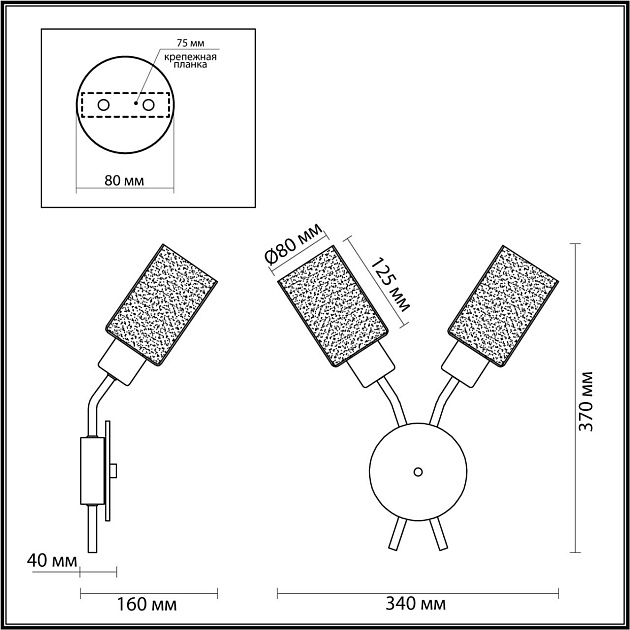 Бра Lumion County Fern 4492/2W изображение 3 Бра Lumion County Fern 4492/2W Фото № 3