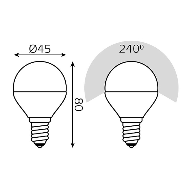 Лампа светодиодная диммируемая Gauss E14 7W 3000K матовая 105101107-D фото 2