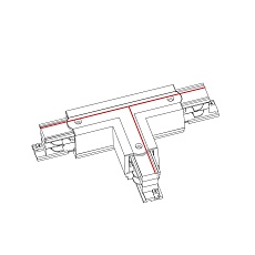 Коннектор T-образный левый 1 Nowodvorski Ctls Power 8243 1