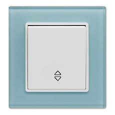Выключатель одноклавишный проходной Vesta-Electric Exclusive Blue голубой FVK050105SIN