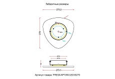 Настенный светодиодный светильник Crystal Lux Fresa AP10W Led D270 Black 2