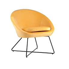 Кресло Stool Group Колумбия вельвет оранжевый DOUMBIA HLR-22