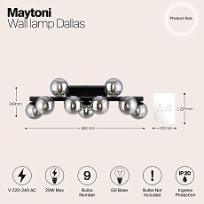 Бра Maytoni Dallas MOD547WL-09B 1