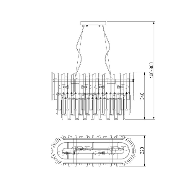 Подвесная люстра Bogates Piano 340/4 Фото № 5