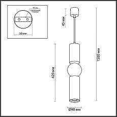 Подвесной светодиодный светильник Odeon Light L-vision Sakra 4071/5L 3