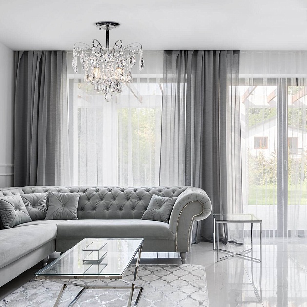 Потолочная люстра Escada Crown 682/4PL Chrome изображение 2 Потолочная люстра Escada Crown 682/4PL Chrome Фото № 2