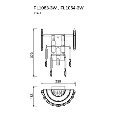 Настенный светильник Fluorite Constancia Chrome FL1064-3W 2