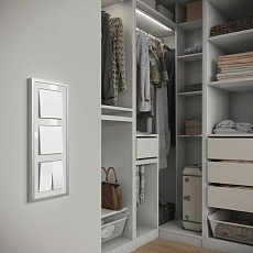 Рамка Werkel Baguette на 3 поста белый/серебро W0032850 4690389185717 3