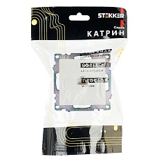 Розетка компьютерная RJ-45 Stekker Катрин белый GLS00-7107-01 39305 1