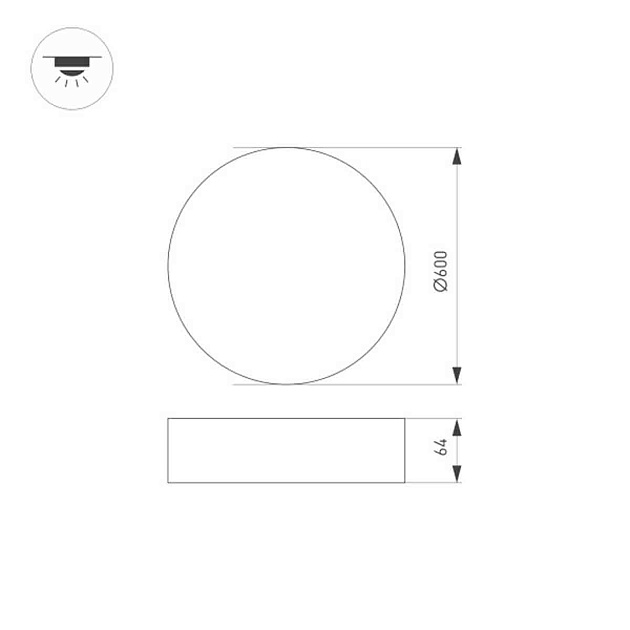 Светильник Arlight SP-RONDO-R600-60W Day4000 034825 фото 2