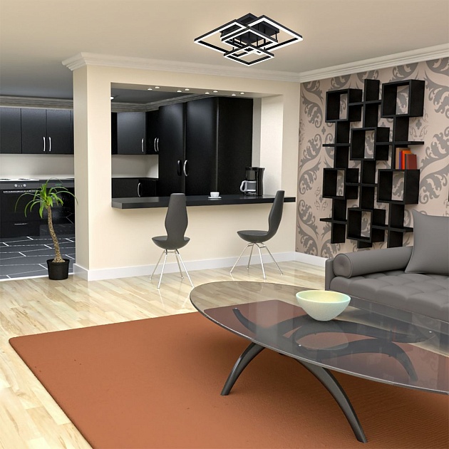 Потолочный светодиодный светильник Escada Union 10229/4LED Black Фото № 7