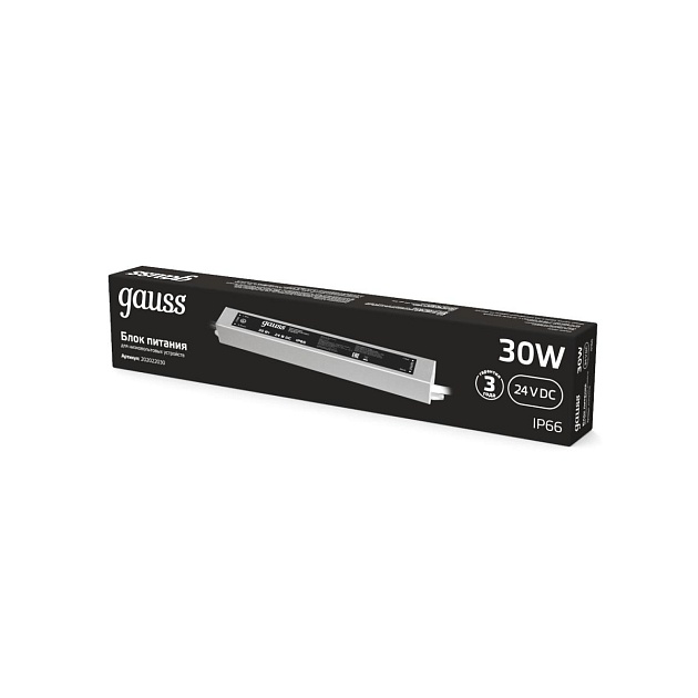 Блок питания Gauss 30W 24V IP66 202022030 Фото № 2