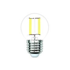 Лампа светодиодная филаментная Volpe E27 7W 3000K прозрачная LED-G45-7W/3000K/E27/CL/SLF UL-00008310