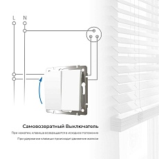 Выключатель двухклавишный с самовозвратом Werkel белый матовый W1122461 4690389192364 2
