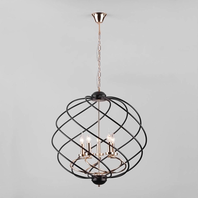 Подвесная люстра Eurosvet Sorrel 60105/5 черный изображение 1 Подвесная люстра Eurosvet Sorrel 60105/5 черный Фото № 1